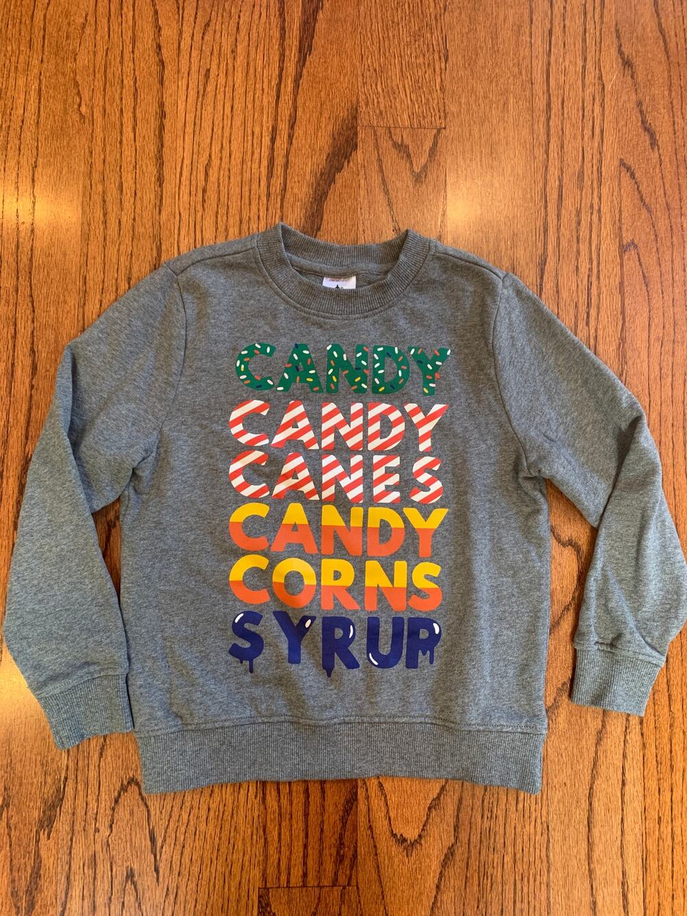 Hanna Andersson Warner Bros™ Elf Candy Canes Crewneck Cotton Sweatshirt | 6-7Y
